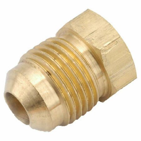 ANDERSON METALS 714039-08 .5 in. Flare Plug Pipe Thread Brass Flare Connector 166578
